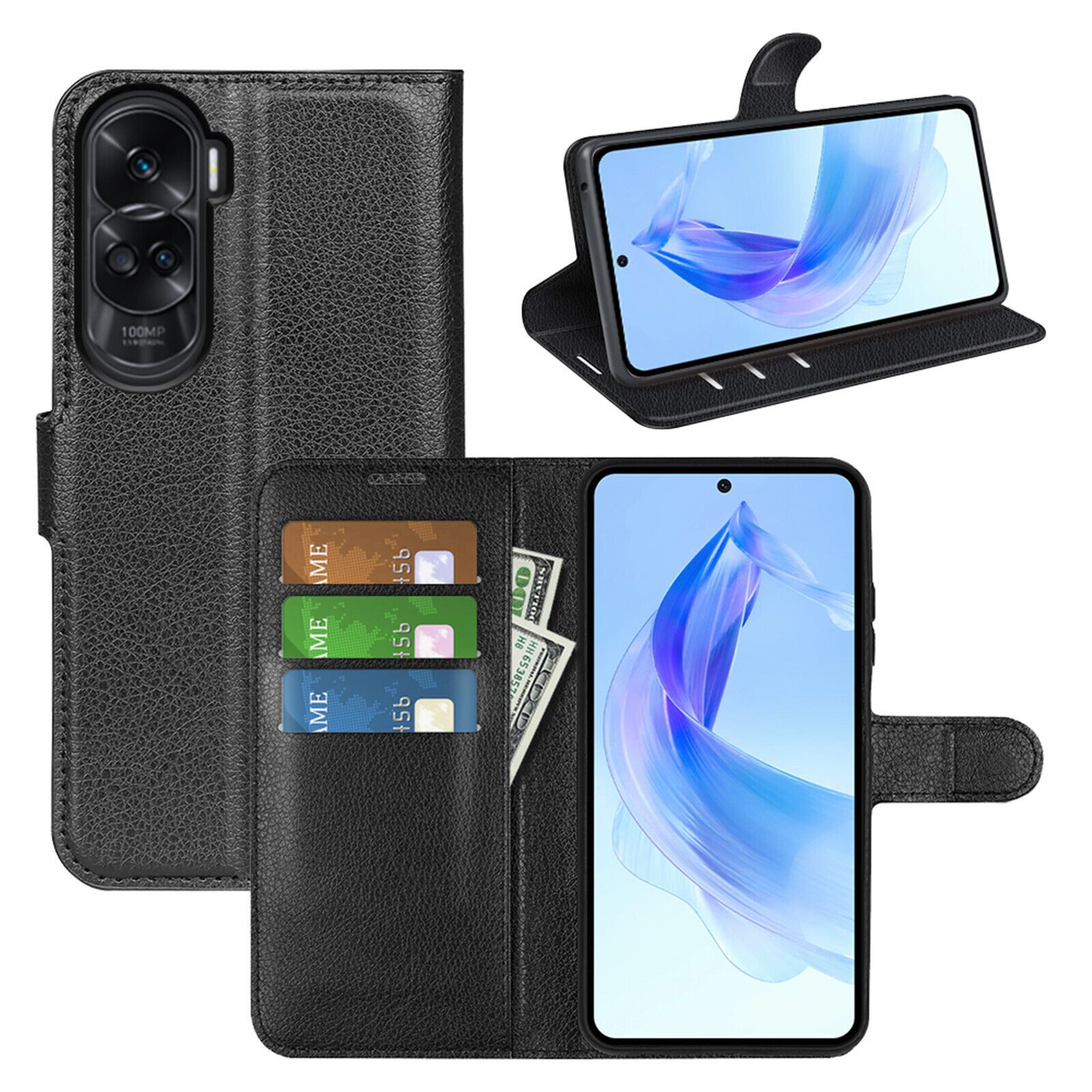 betterfon Handyhülle Handytasche für Honor 90 Lite Klapphülle Flip Case, 3 Kartenfächer, Magnetverschluss & Standfunktion im Lederlook