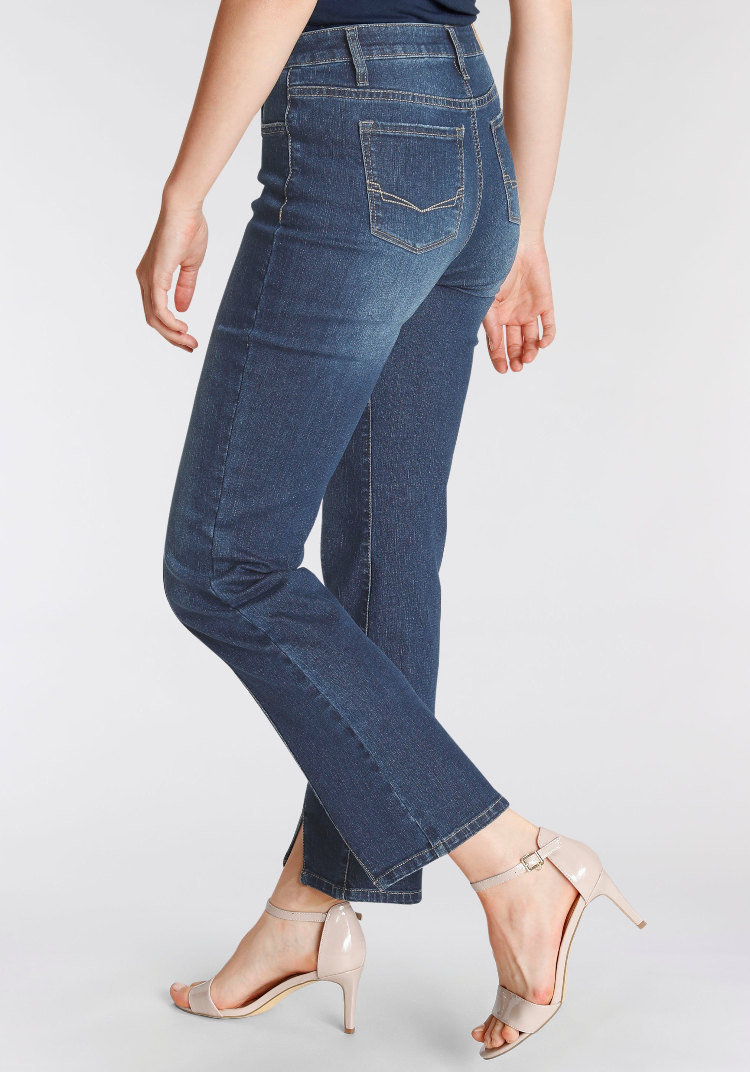 5-Pocket-Jeans SLIT durch WASH H.I.S Ökologische, Produktion SLIM-FIT wassersparende OZON