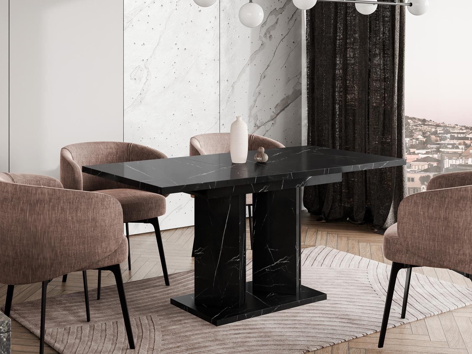 Compleo Esstisch Rechteckiger Tisch, 120-160 cm, Modern Design
