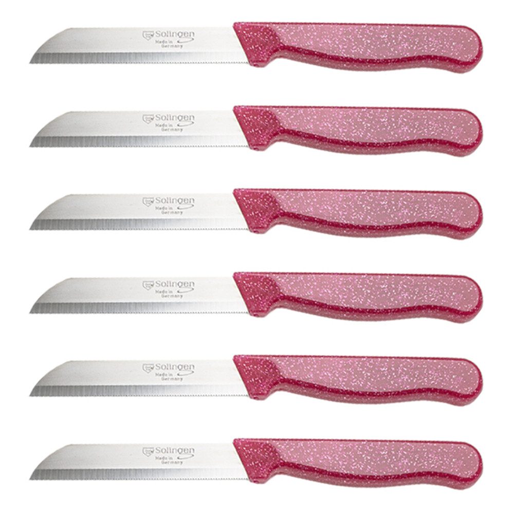 Visaggio Нож для фруктов Solingen Allzweckmesser Schälmesser Овощные ножи Küchenmesser, Wellenschliff Solingen Ножи, Flitter Optik, Edelstahl (rostfrei)