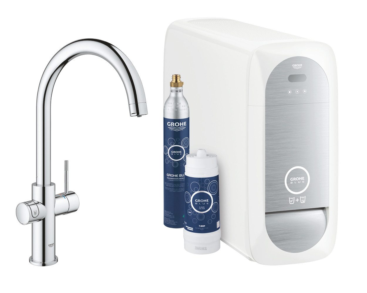 Grohe Küchenarmatur Blue Home Starter Kit, C-Auslauf, chrom (31455001)