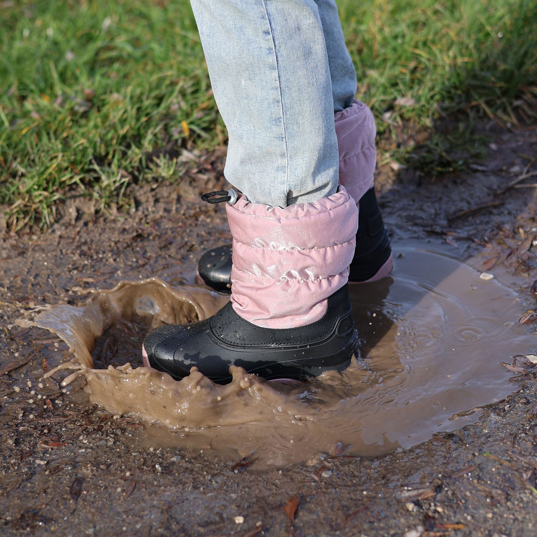Beck Winterstiefel Snowboots Gummistiefel (sehr warmes, flauschiges Futter, für warme Füße bei Kälte und Schnee) rutschfeste Laufsohle
