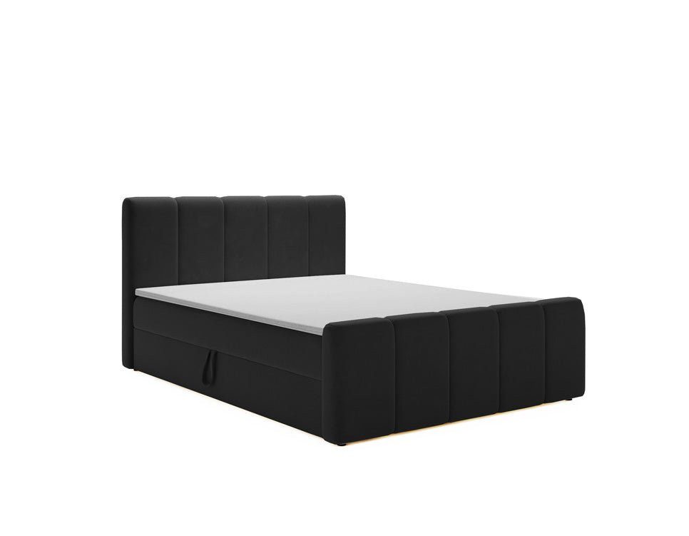 Luxusbetten24 Boxspringbett Bergamo, in Samt mit günstig online kaufen