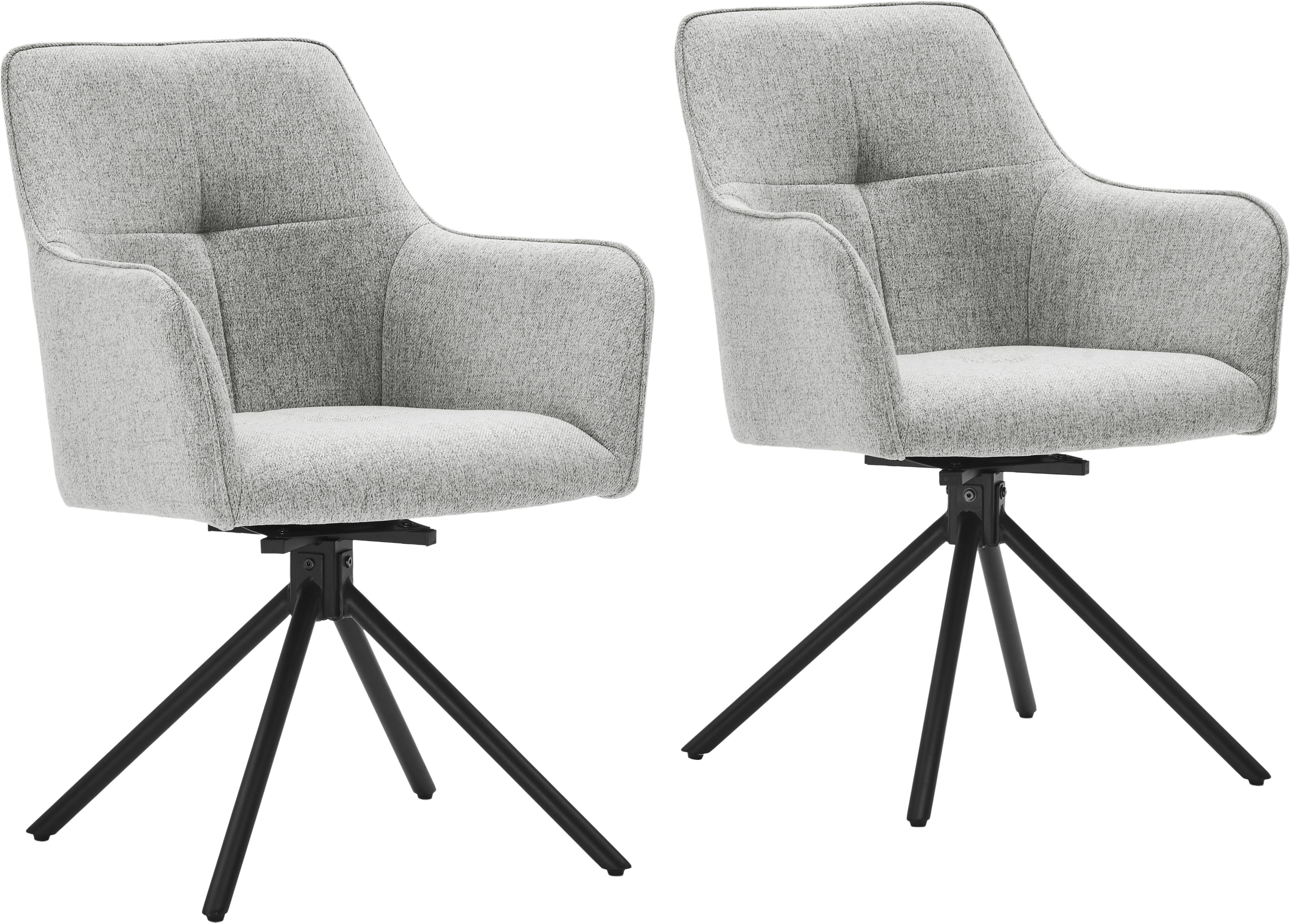 OTTO home Drehstuhl Haily (Set), hochwertiger Strukturstoff, robustem Metallgestell