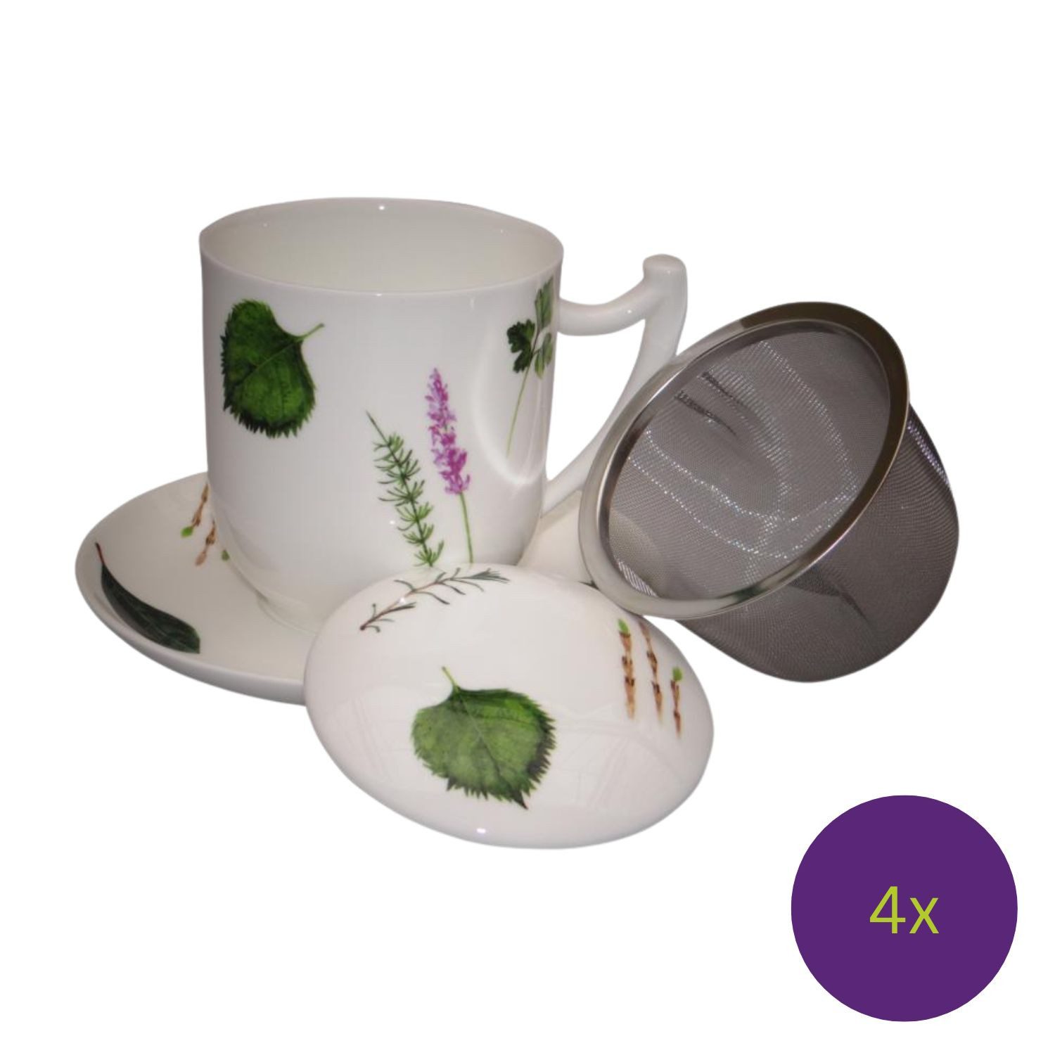 TeaLogic Tasse Prima Vera Kräuter, Porzellan, Spülmaschinengeeignet
