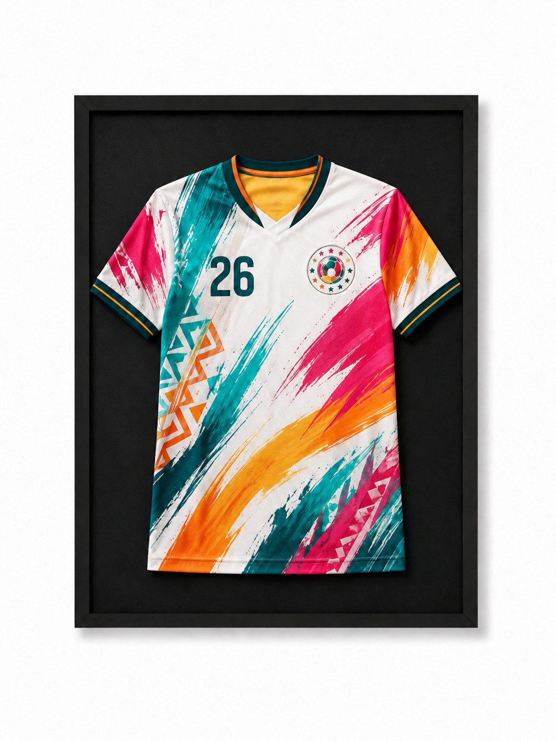 Panorahma Bilderrahmen Trikotrahmen 70x90 cm Schwarz für Fußball & Basketballtrikots, für 1 Bilder, 1 Rahmen