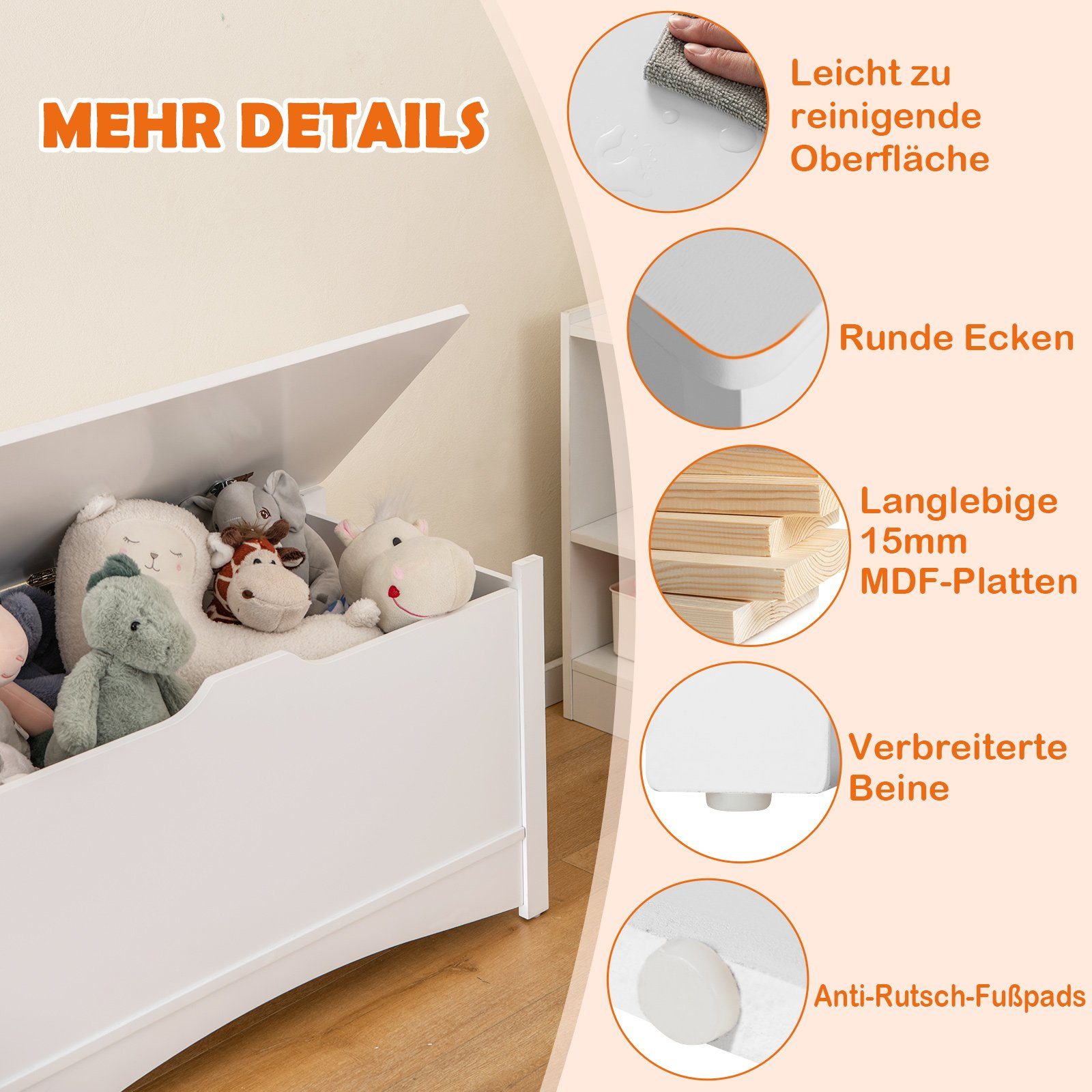 Aufbewahrungsbox Mit Deckel Spielzeugkiste Sammelbox Stapelbox Kiste