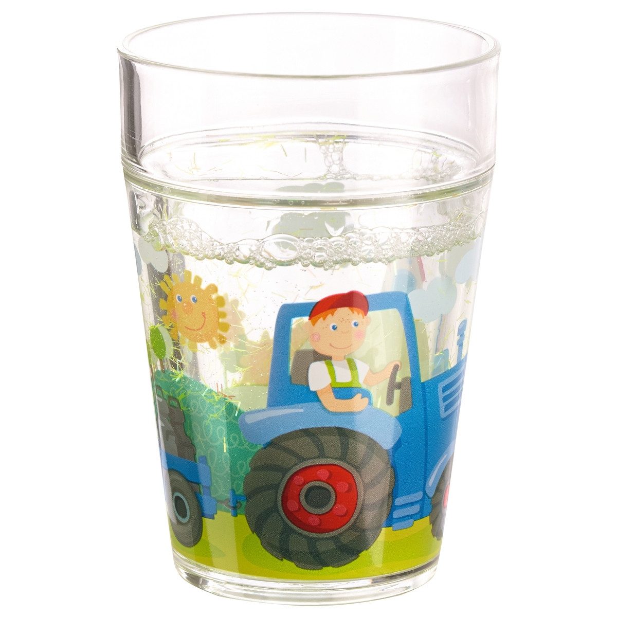 Haba Kindergeschirr-Set HABA Glitzerbecher Traktor Ø7,5cm