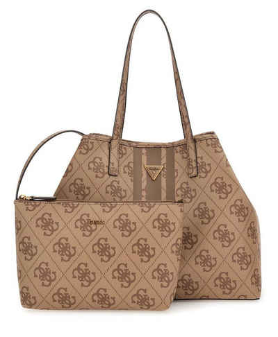 Guess Handtasche GUESS Vikky Large Tote Bag in Bag Damen Shopper, Logoschriftzug auf der Vorderseite