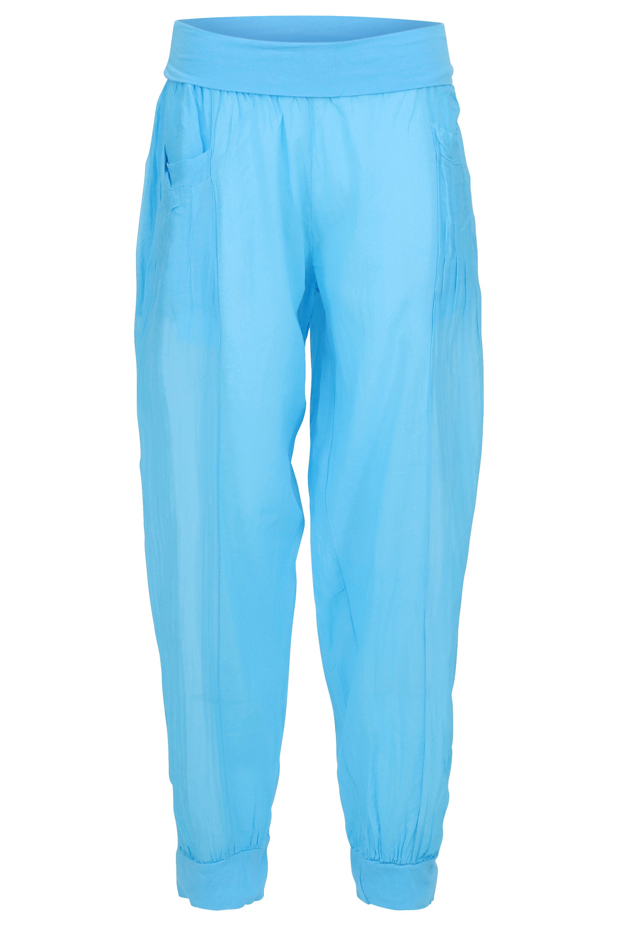malito more than fashion Haremshose Pumphose Unifarben 11098 dünne leicht transparente Strandhose / Sommerhose / Überziehhose