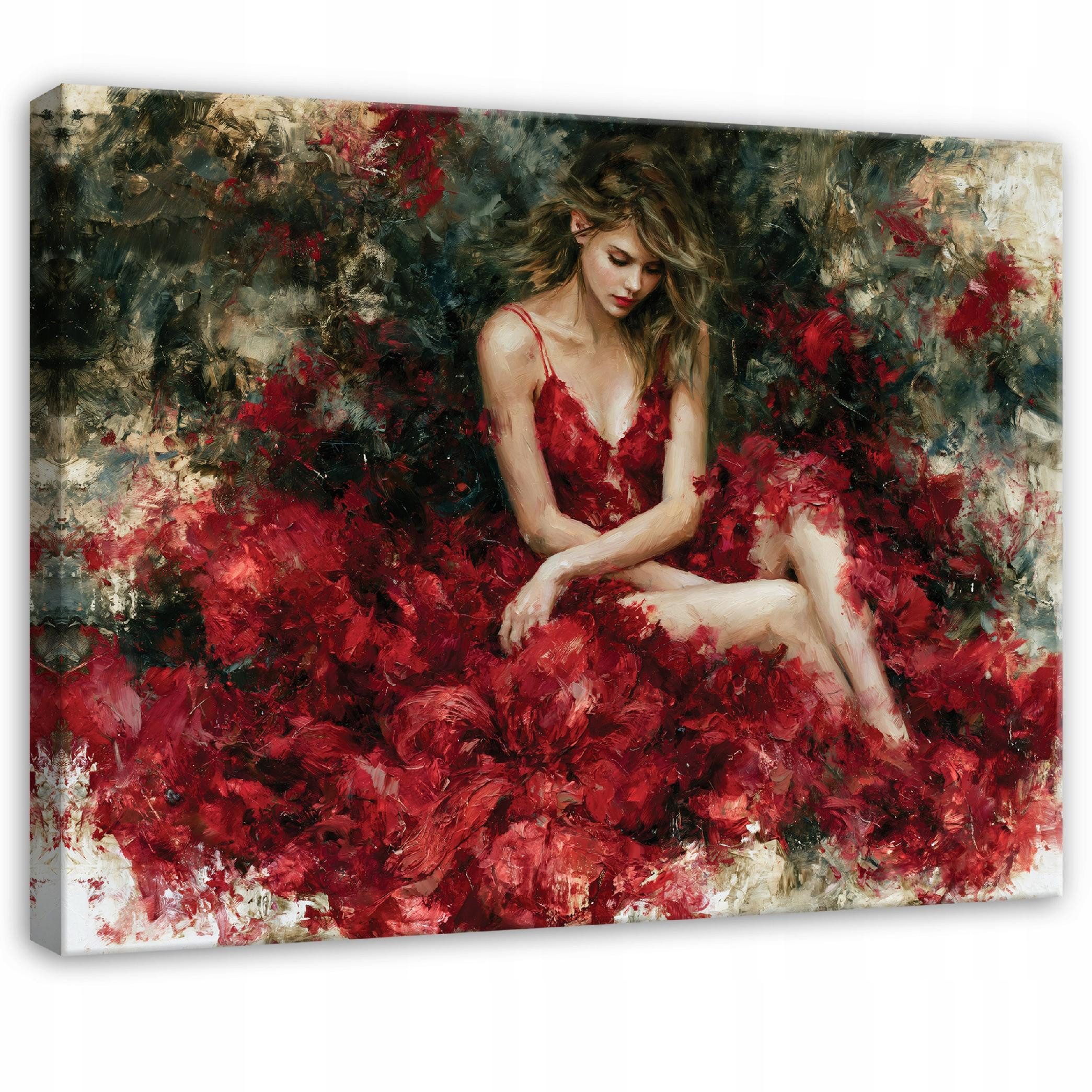 Wallarena Leinwandbild Frau modern farbintensiv Badezimmer 60x40 cm, Frau, 40 x 30 cm