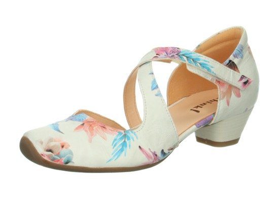 Think! AIDA DAMEN Spangenpumps, Abendschuh, Festtagsschuh, Trichterabsatzmit Klettverschluss