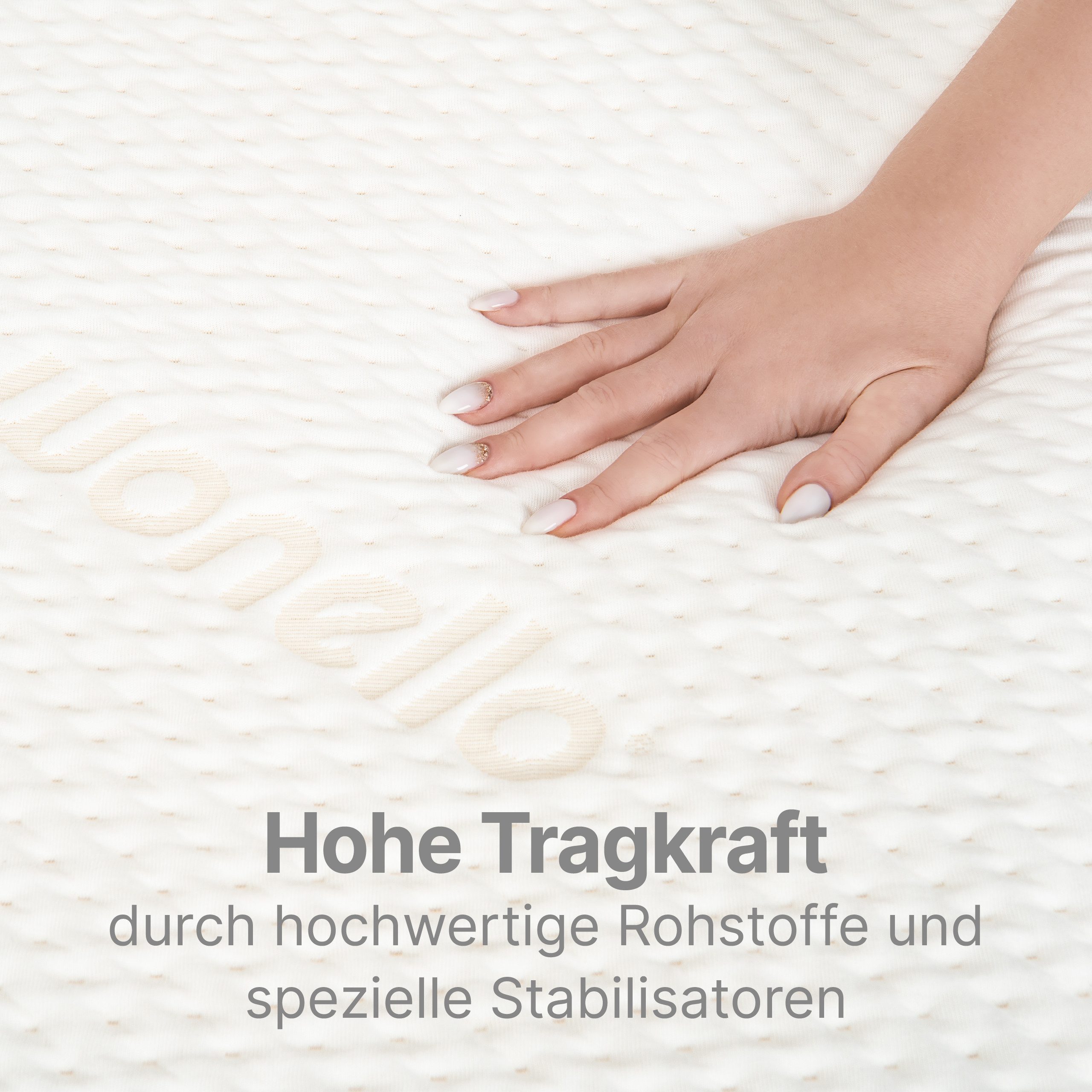 wonello, Topper wonello PremiumPLUS HR SPLIT Topper, 9 cm hoch, Kaltschaum, (druckentlastend & besonders atmungsaktiv), Luxus Matratzentopper für elektrische Boxspringbetten