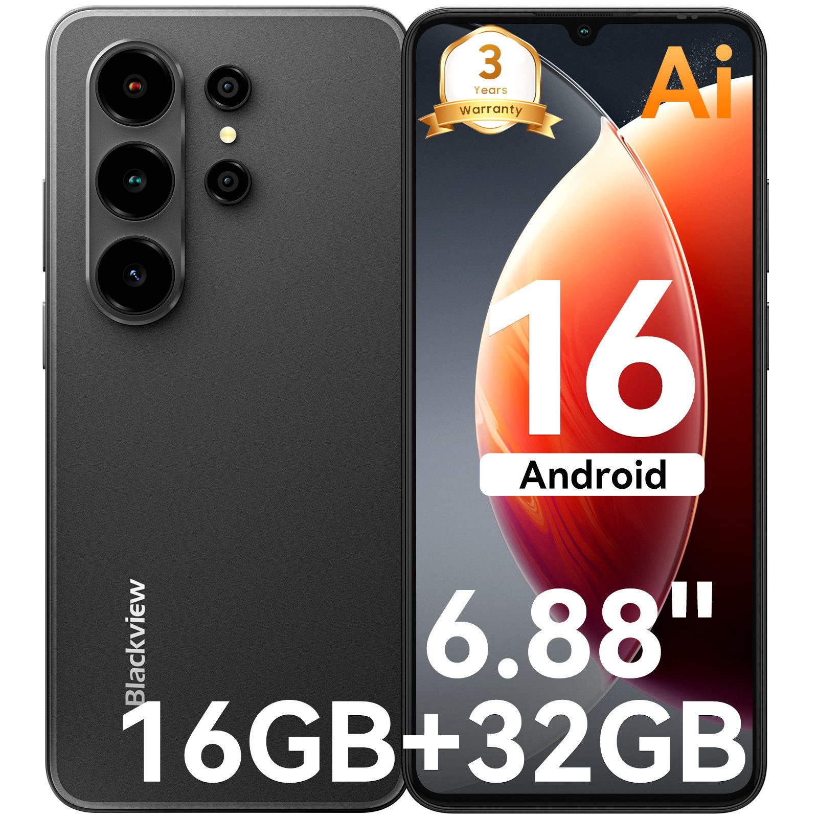 blackview Blackview Android 16 6,88'' 5000mAh 32MP 6GB+128GB Dual