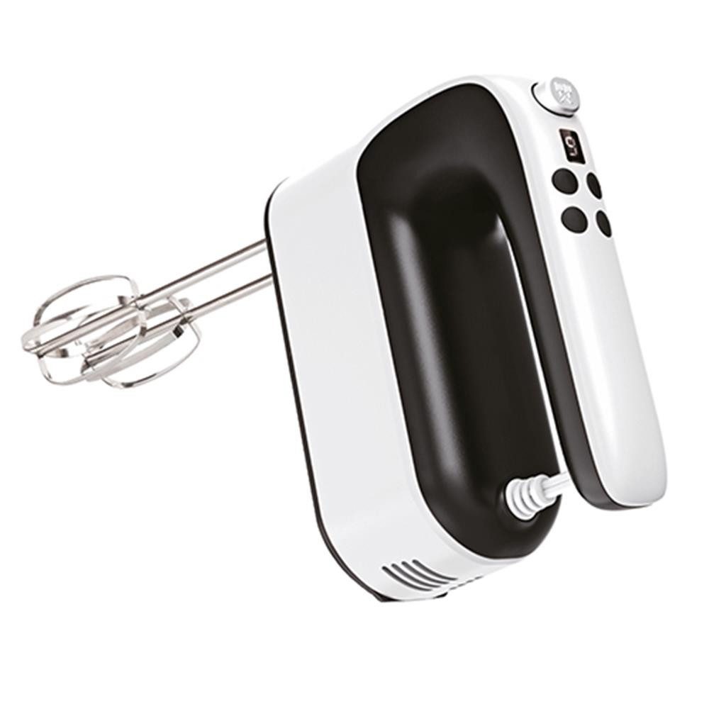 Adler Handmixer AD 4229, 9 Geschwindigkeiten, Turbo Funktion, Knethaken, weiß, schwarz