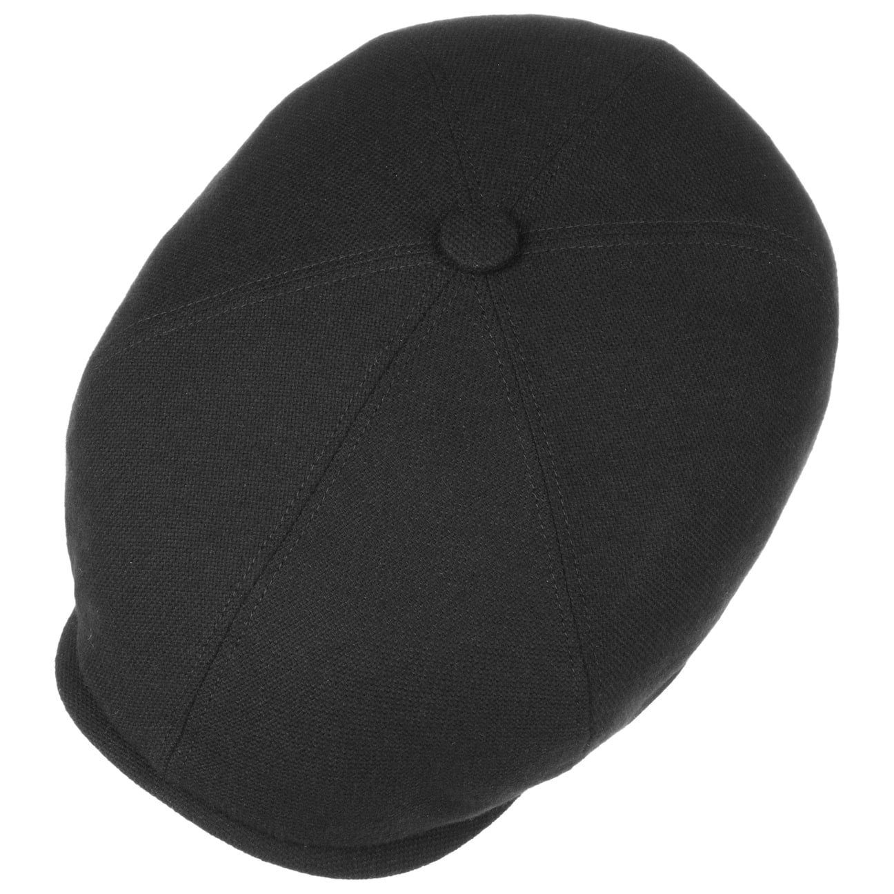 Stetson Flat Cap (1-St) Schirmmütze Schirm, EU the Made schwarz in mit