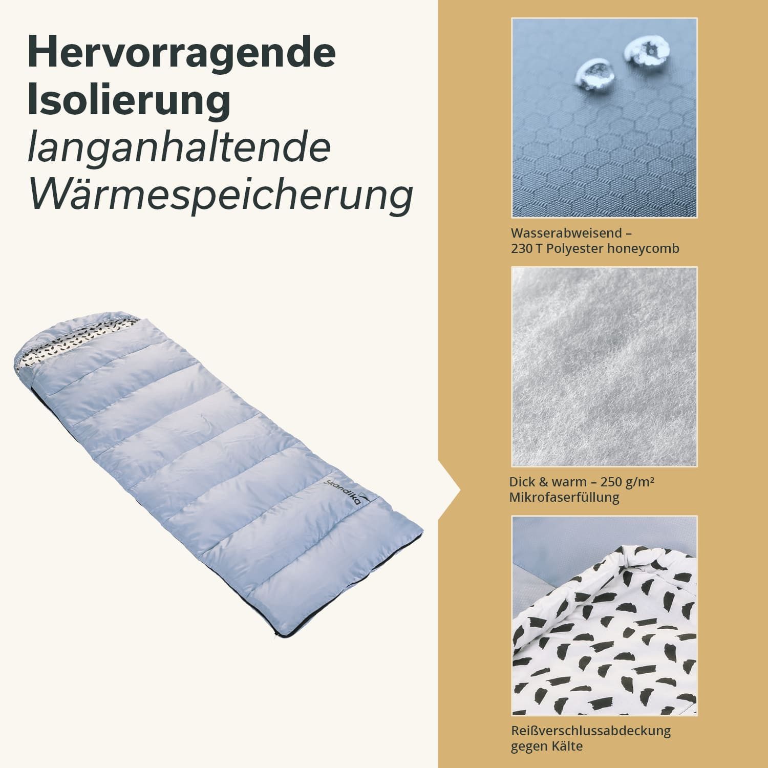 Skandika Deckenschlafsack Iceland, Polycotton, atmungsaktiv, Innentasche mi günstig online kaufen
