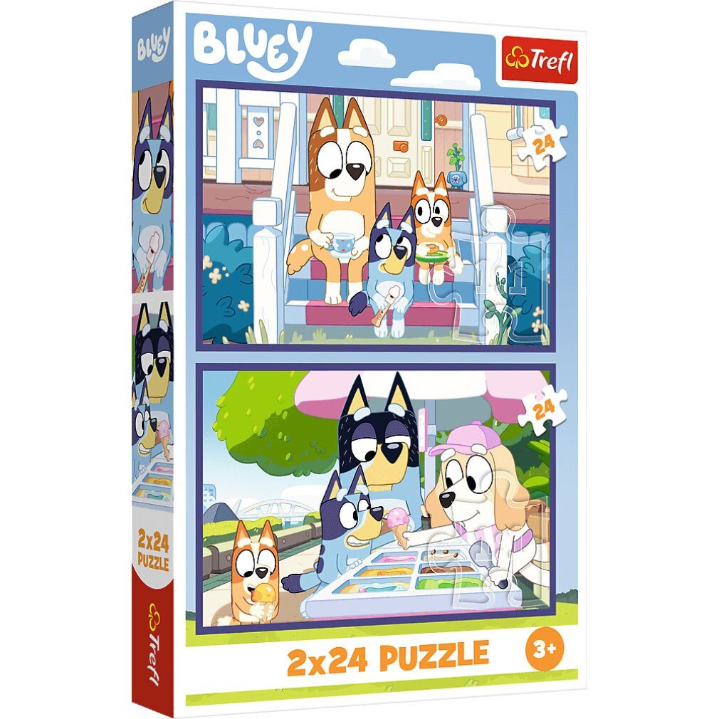 Trefl Puzzle Puzzle Bluey: Werde Bluey 2x24 DLLs los, Puzzleteile