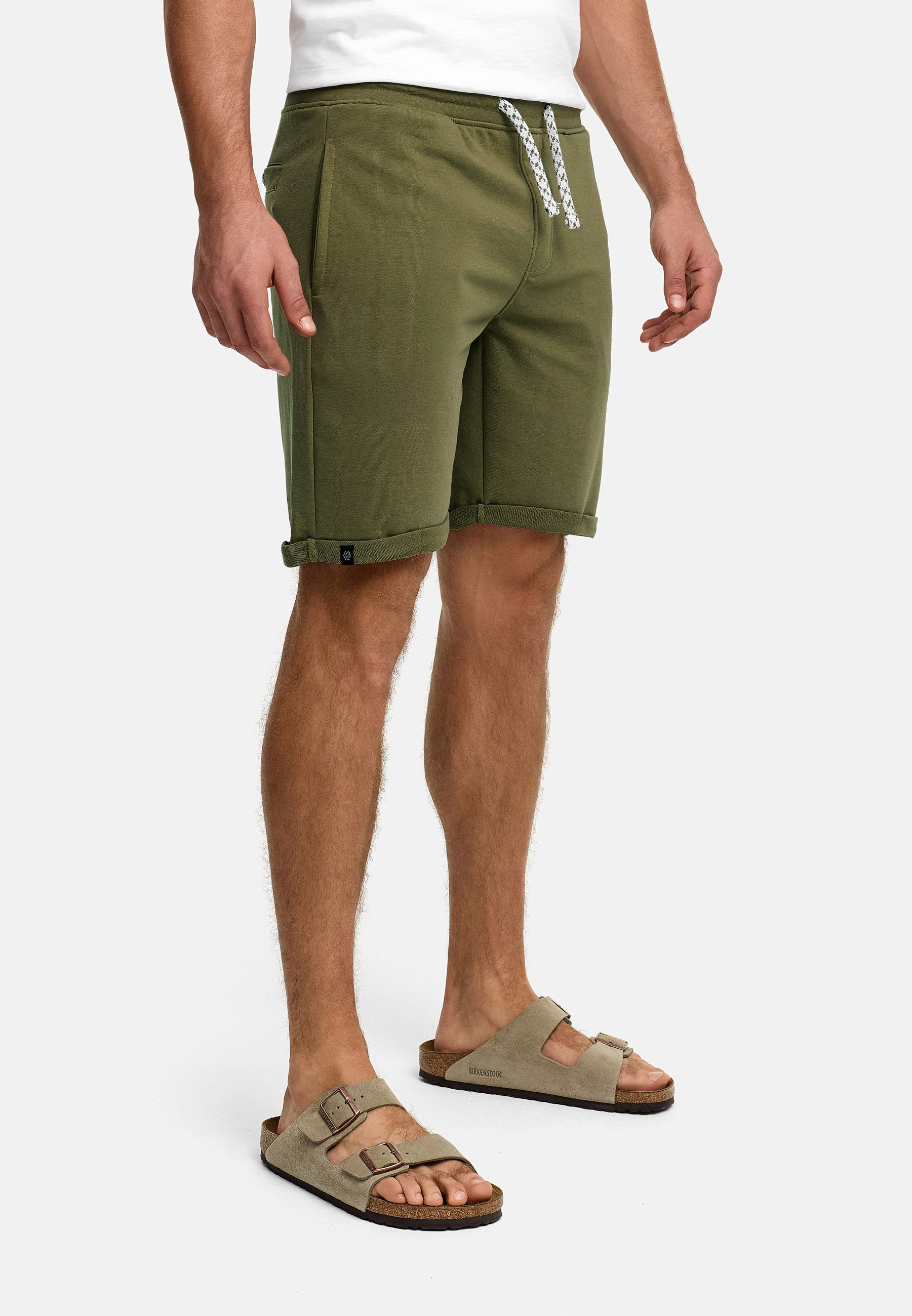 Indicode Sweatshorts Herren Aldrich Sweat Shorts Herrenshorts elastischer Bund mit Kordelzug