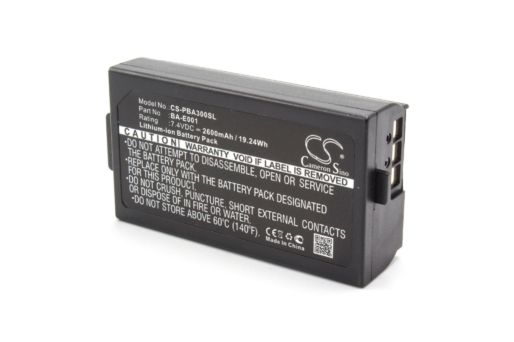 vhbw kompatibel mit Brother PT PT-E300, PT-E500, PT-750TDI, PT-E550W Akku Li-Ion 2600 mAh (7,4 V)