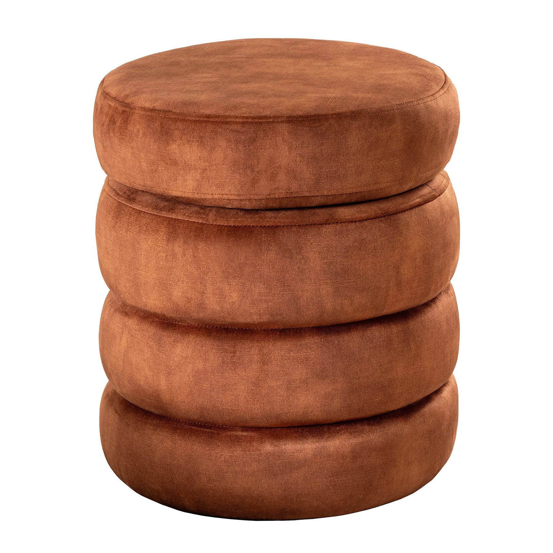 riess-ambiente Polsterhocker VOGUE 50cm rost braun - Samt, mit Stauraum, ge günstig online kaufen