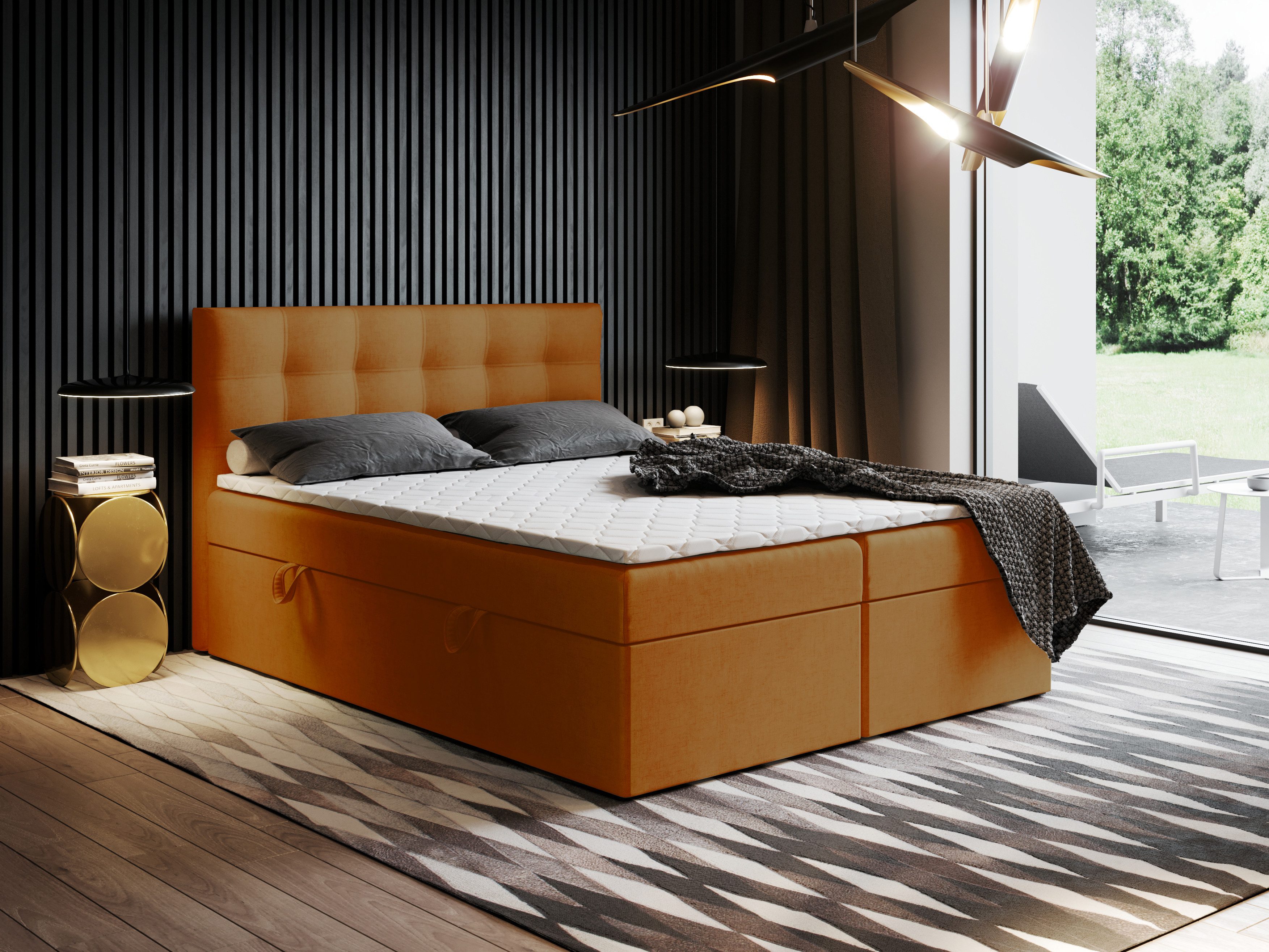 Godre Boxspringbett mit Bettkasten Ewora 180x200 günstig online kaufen