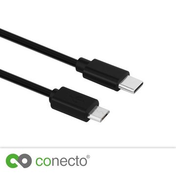 conecto USB 2.0 Verbindungskabel USB-C Stecker auf Micro USB Stecker USB-Kabel, (100 cm)