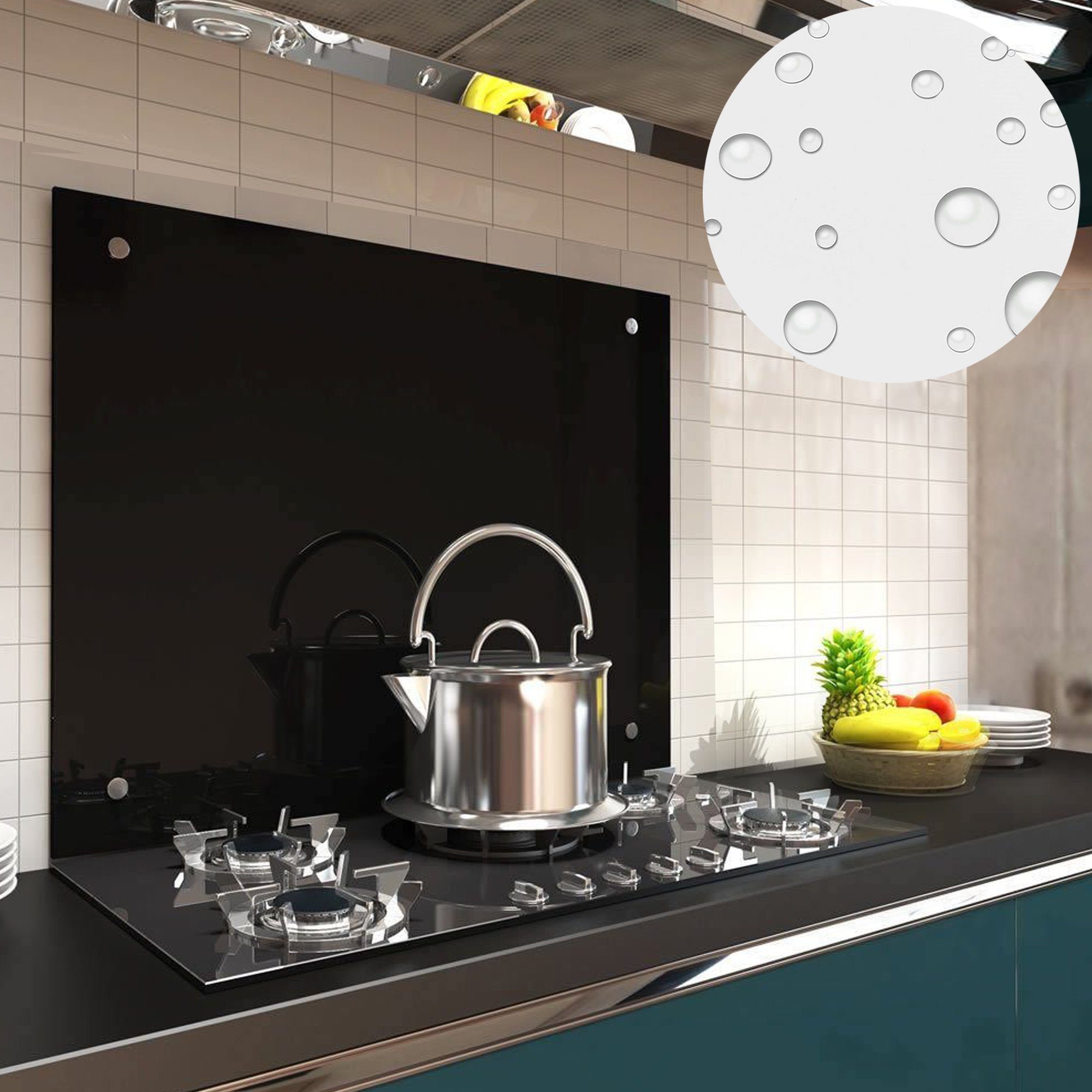 Melko Küchenrückwand Herd- Spritzschutz Küchenrückwand ESG Sicherheitsglas günstig online kaufen