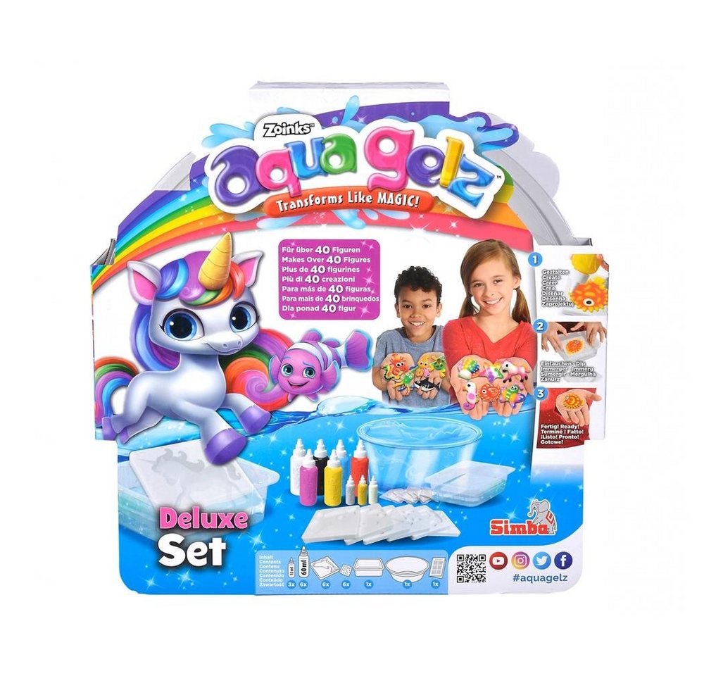 SIMBA Kreativset Aqua Gelz Deluxe Set, 3D Soft Figuren, für Kinder ab 8 Jahre