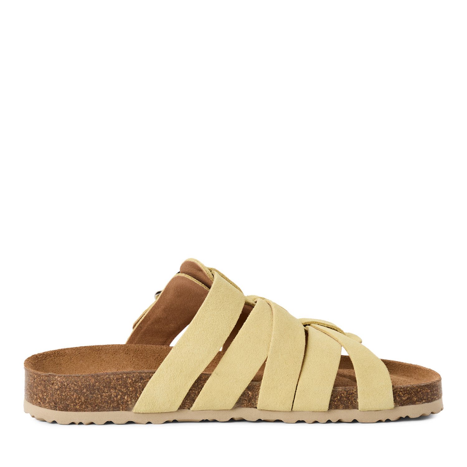 Tamaris Pantolette Schlupfschuh, Hausschuh, Sommerschuh mit Veloursleder-Fußbett