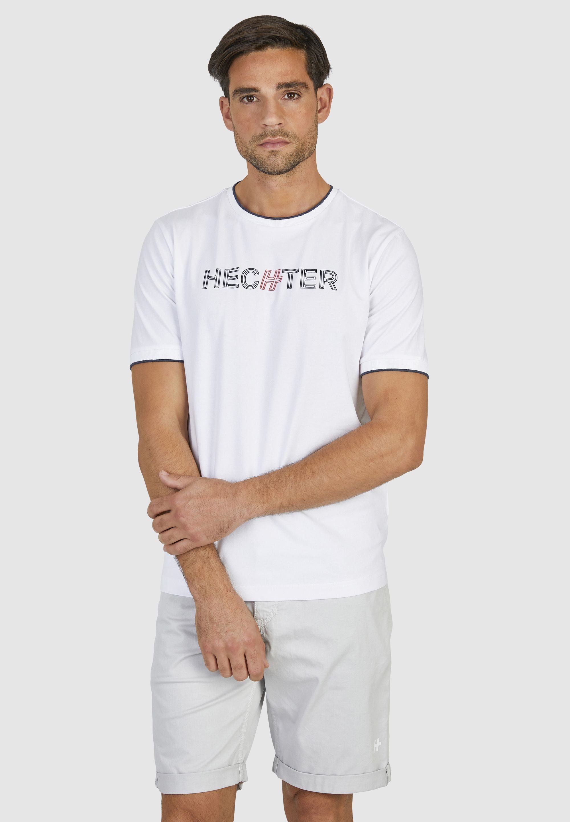 HECHTER PARIS T-Shirt mit Rundhalsausschnitt white