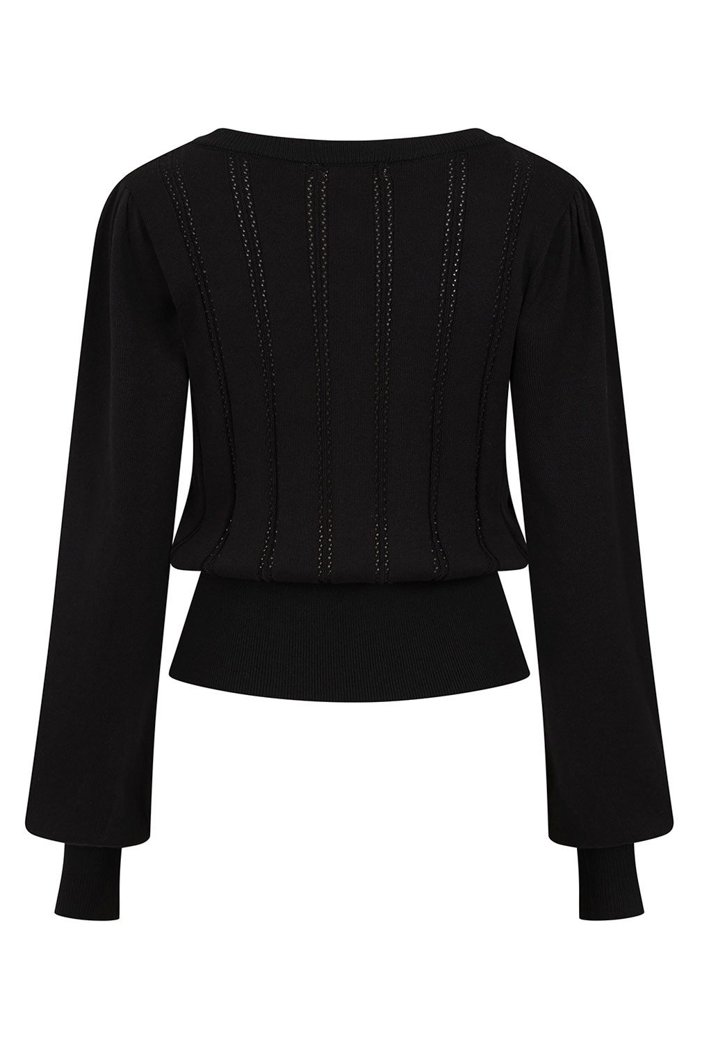 Banned Strickpullover Angel Pointelle Schwarz Vintage günstig online kaufen