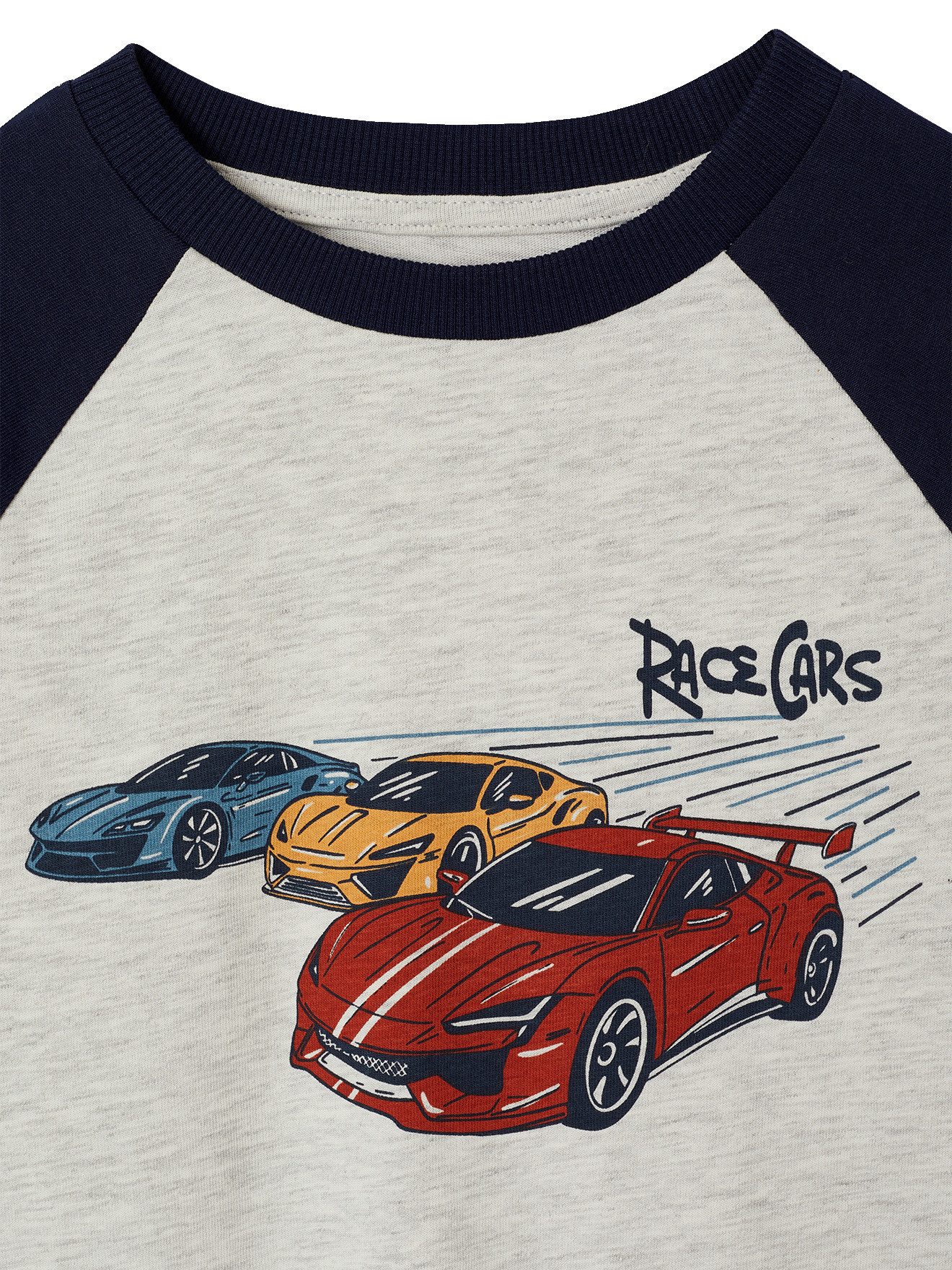 vertbaudet Langarmshirt Shirt mit langen Raglanärmeln Jungen, Baumwolle – Bild 3 von 4
