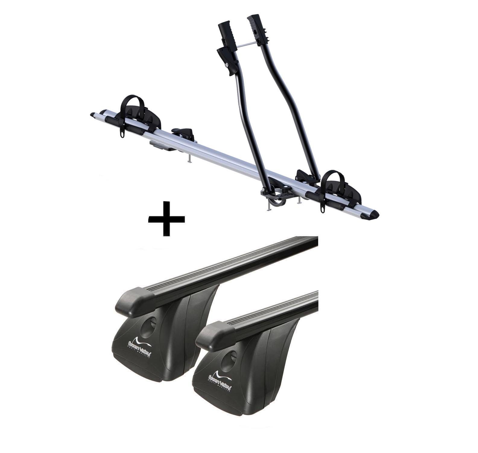 Fahrradhalter, Fahrradträger SAGITTAR + Dachträger Original Stahl kompatibel mit Audi A4 (B8) 4 Türer 2008-2015