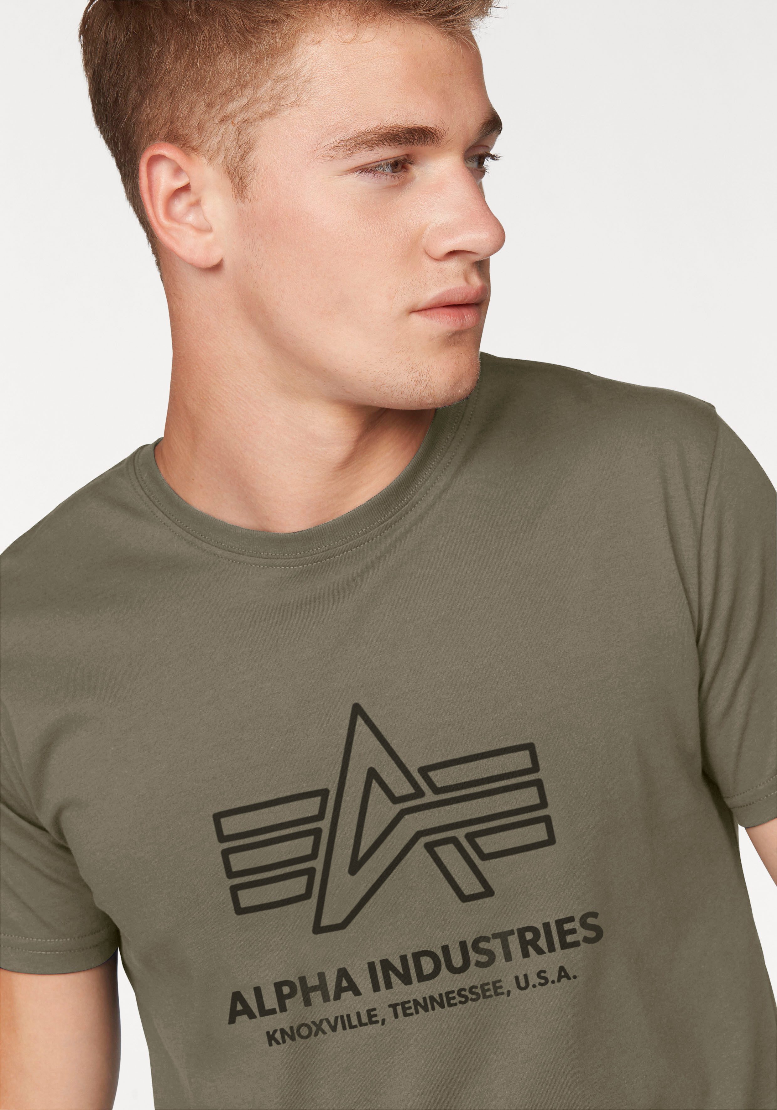 Alpha Industries Rundhalsshirt Logo Print T