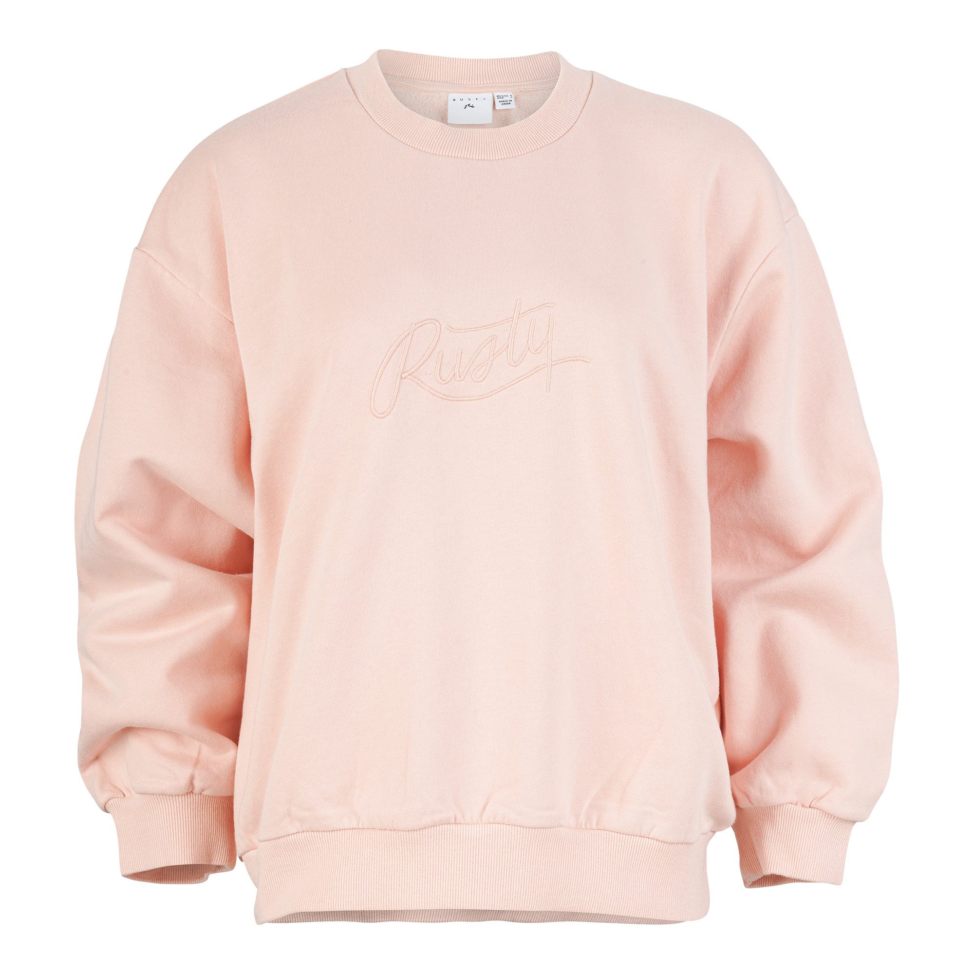 Sweatshirt RUSTY SCRIPT OVERSIZE CREW NECK FLEECE