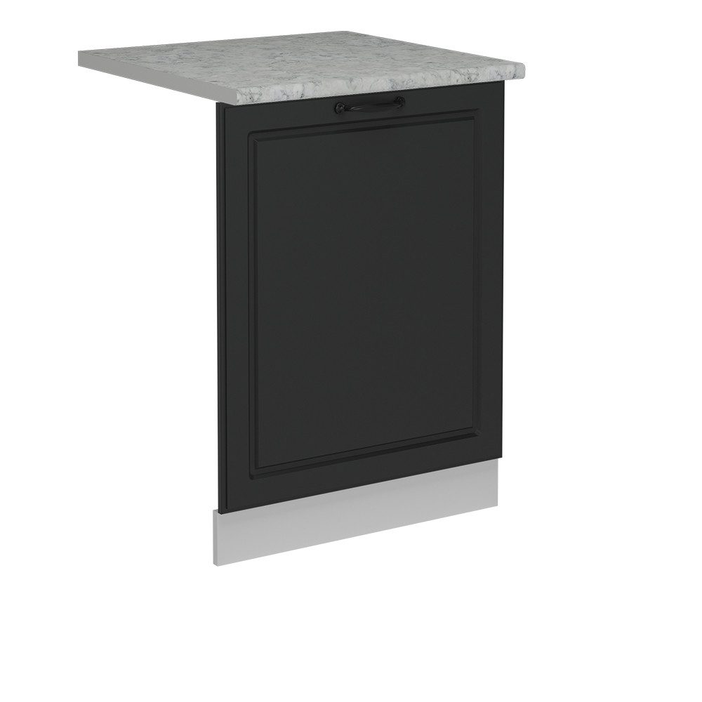 Vicco Frontblende R-Line, Anthrazit Landhaus/Weiß, 60 cm, AP Marmor (1 St)