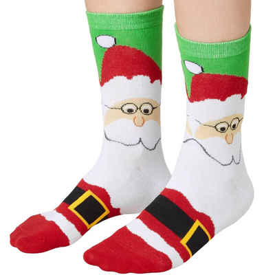 dressforfun Kuschelsocken Weihnachtssocken mit Weihnachtsmann-Motiv