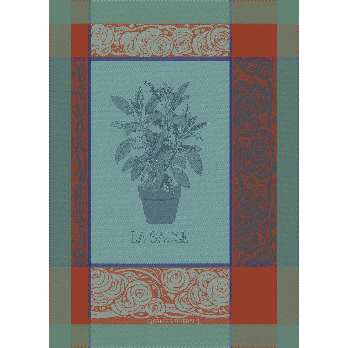 Garnier Thiebaut Geschirrtuch Geschirrtuch La sauge givre 56x78 cm, (1-tlg., 1 x Geschirrtuch), jacquard-gewebt