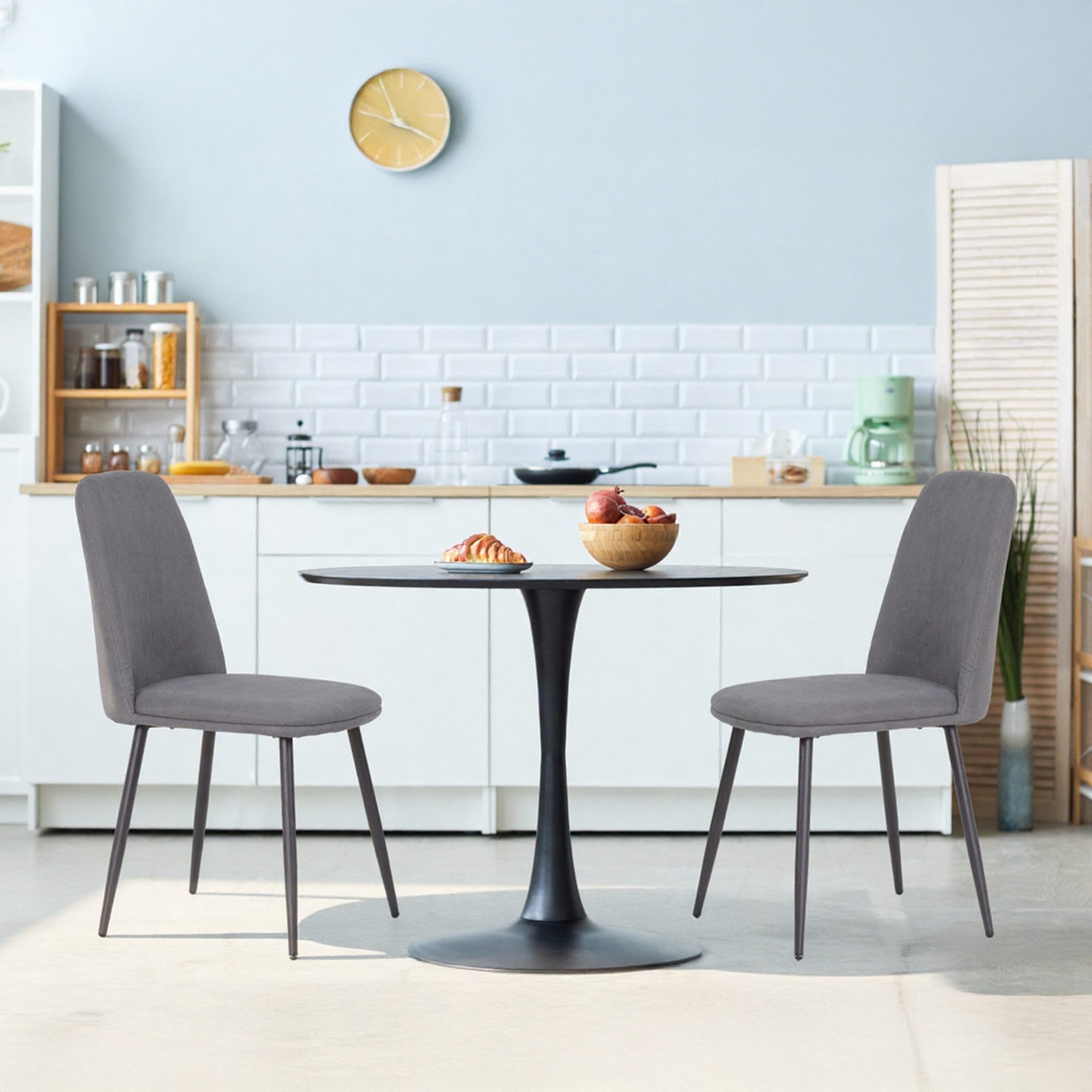 Albatros International Esszimmerstuhl BONO Strukturstoffstuhl Grau– 2er-Set günstig online kaufen