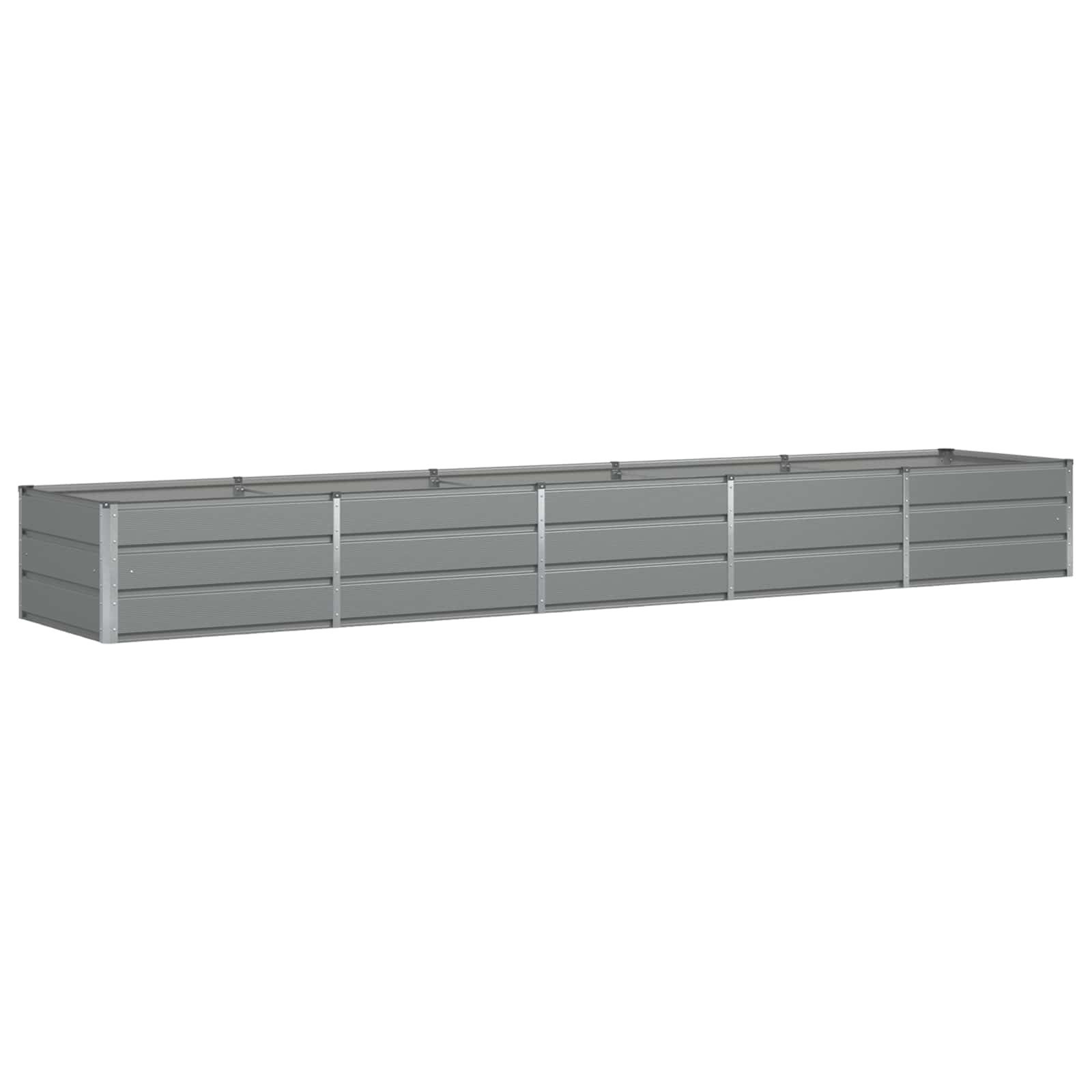 vidaXL Blumentopf Pflanzkübel Hellgrau 400 x 80 x 45 cm Stahl (1 St)