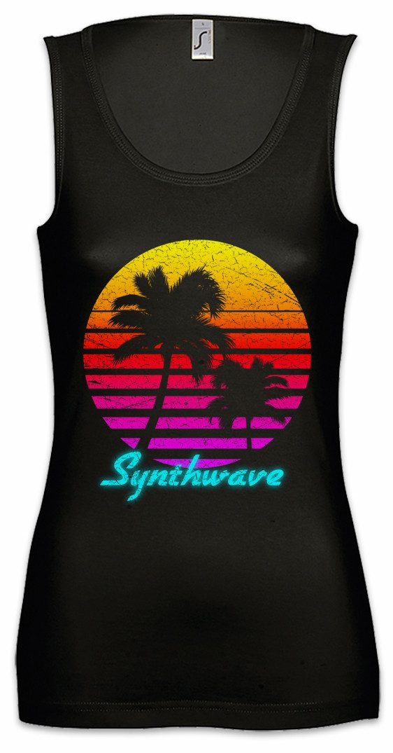 Urban Backwoods Tanktop Synthwave I Ärmelloses Damen T-Shirt Attack Decay Sustain Release Waves Sound Music DJ