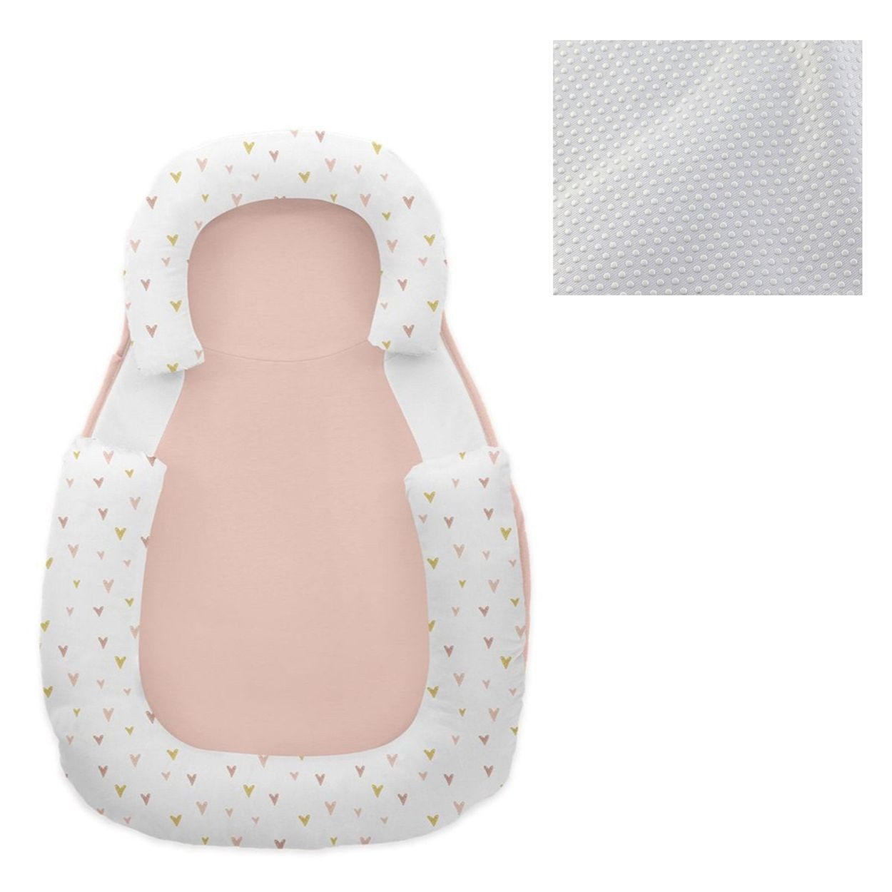 Kikkaboo Babykissen Baby Lagerungskissen, 60 x 40 cm Memory Foam, Baumwolle, rutschfest