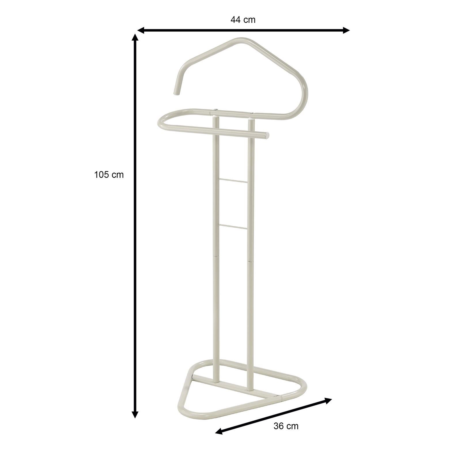 IDIMEX Herrendiener CAMILO, Stummer Diener Kleiderablage mit Hosenbügel aus Metall Beige
