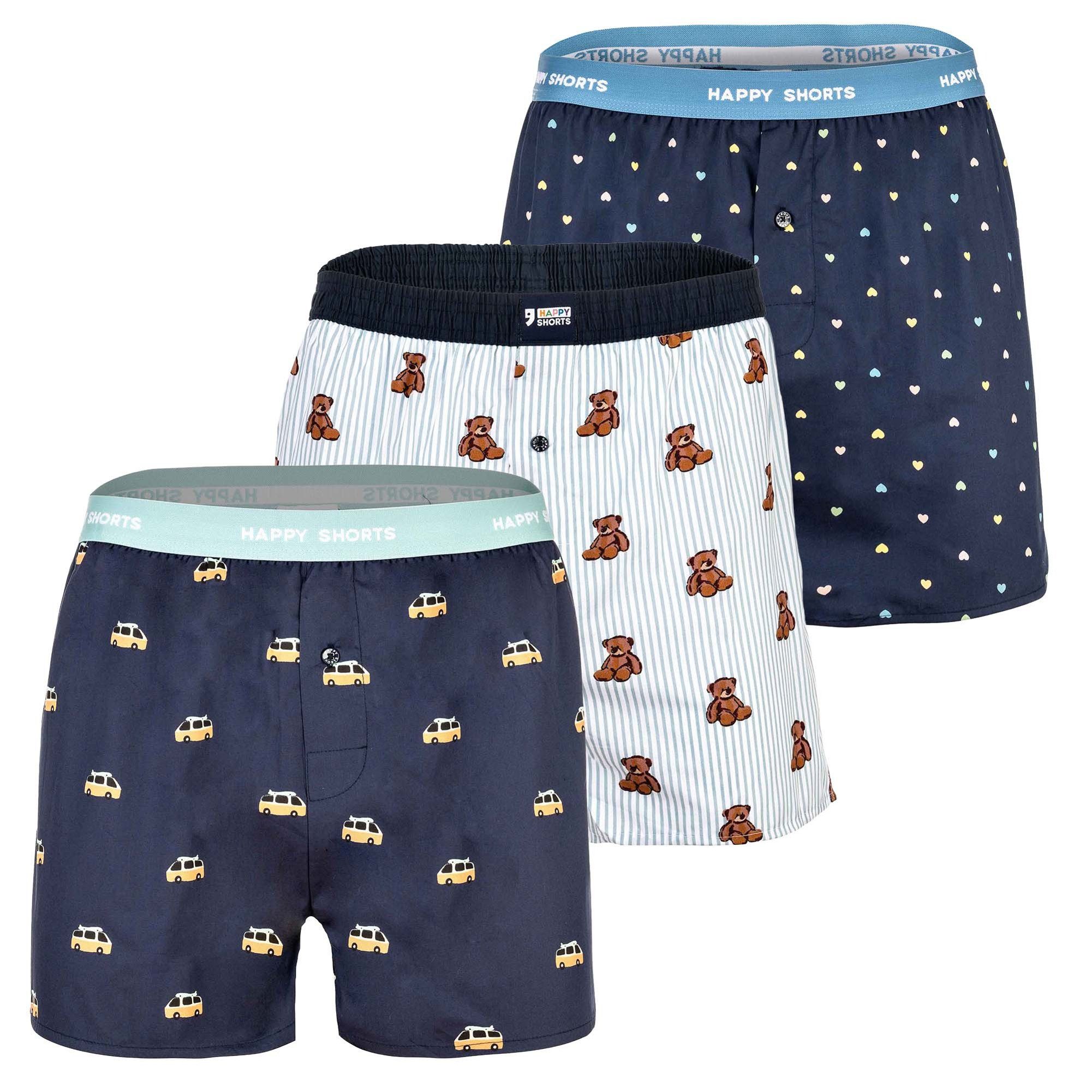 Boxershorts Herren Web-Boxershorts 3er Pack Baumwolle