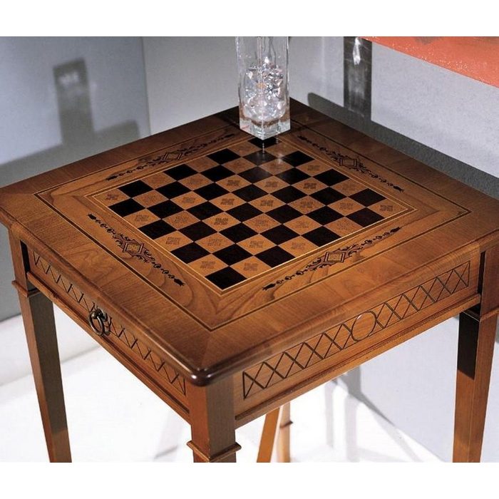 JVmoebel Spieltisch Schachtisch Spieltisch Tisch Mit Schach Miniatur Studien Möbel Tische Brettspiel