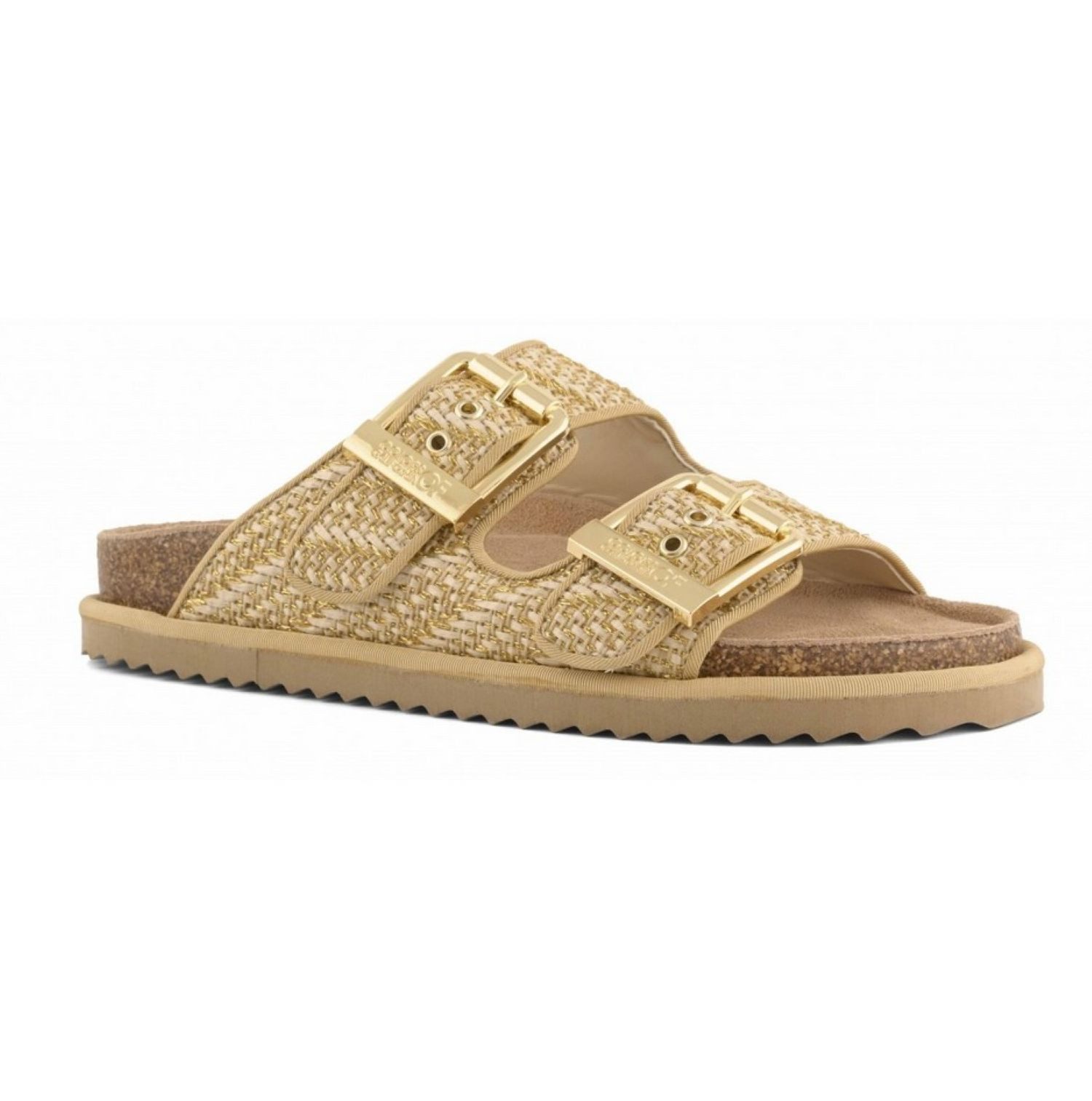 Colors of California Two buckle sandal metal rafia Schlappen