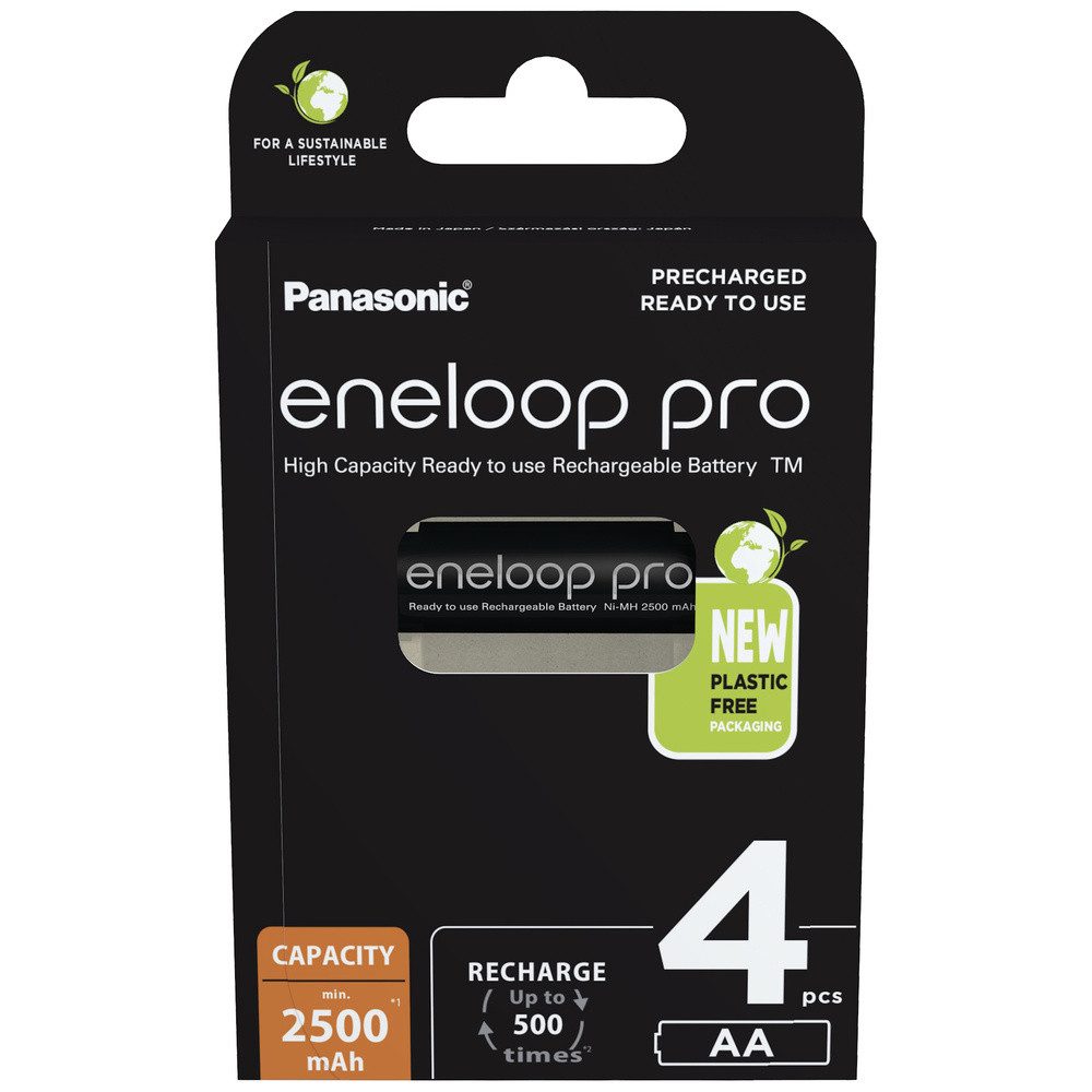 eneloop eneloop eneloop pro HR06 Mignon (AA)-Akku NiMH 2500 mAh 1.2 V 4 St. Batterie