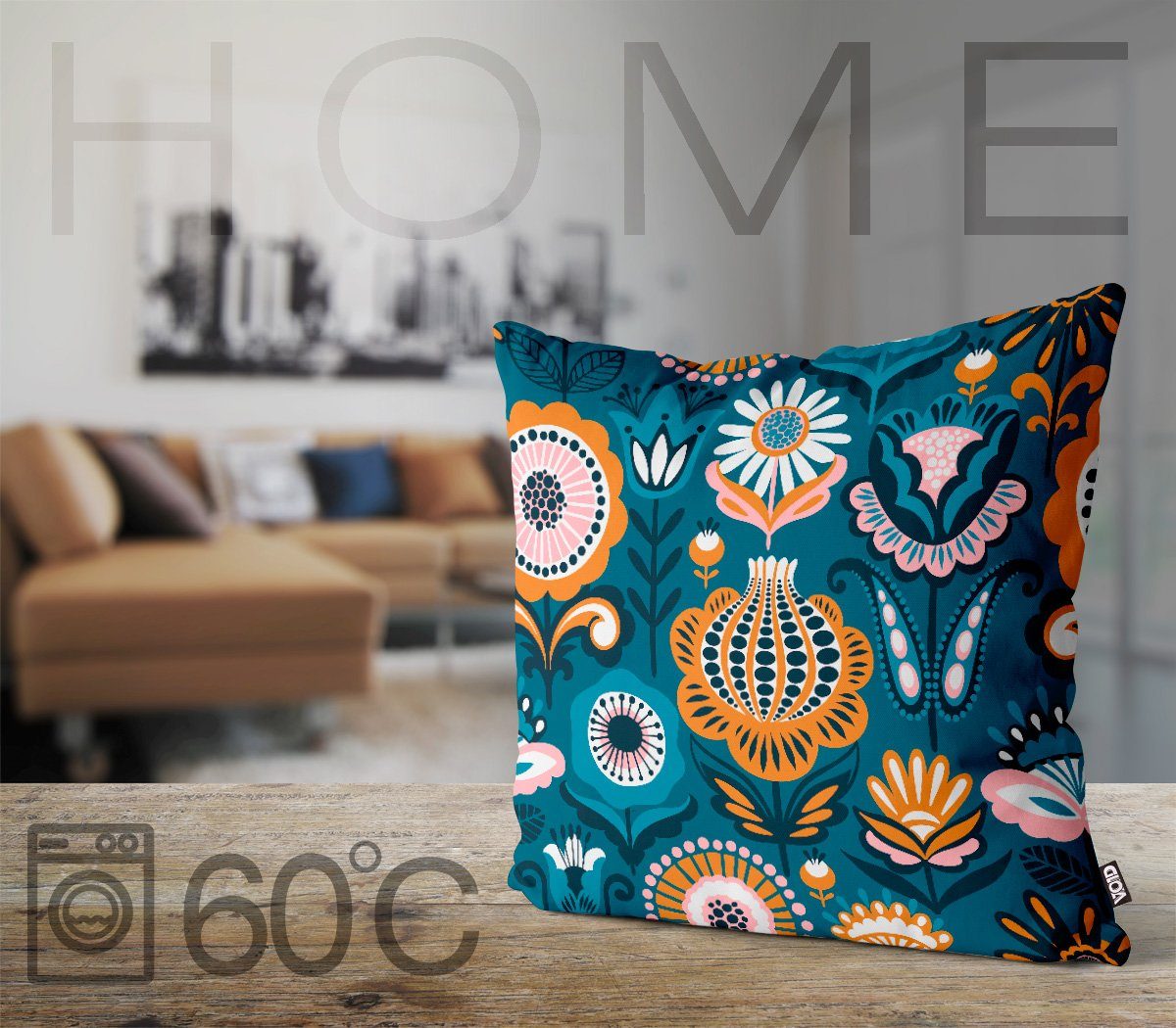 Rosen Stück), Wiese Blüten Kissenbezug, Muttertag Sofa-Kissen Deko Blumenmuster romantisch VOID Sommer Blumenstrauß Wohnzimmer (1 gemustert Frühling Blumen Dekoration