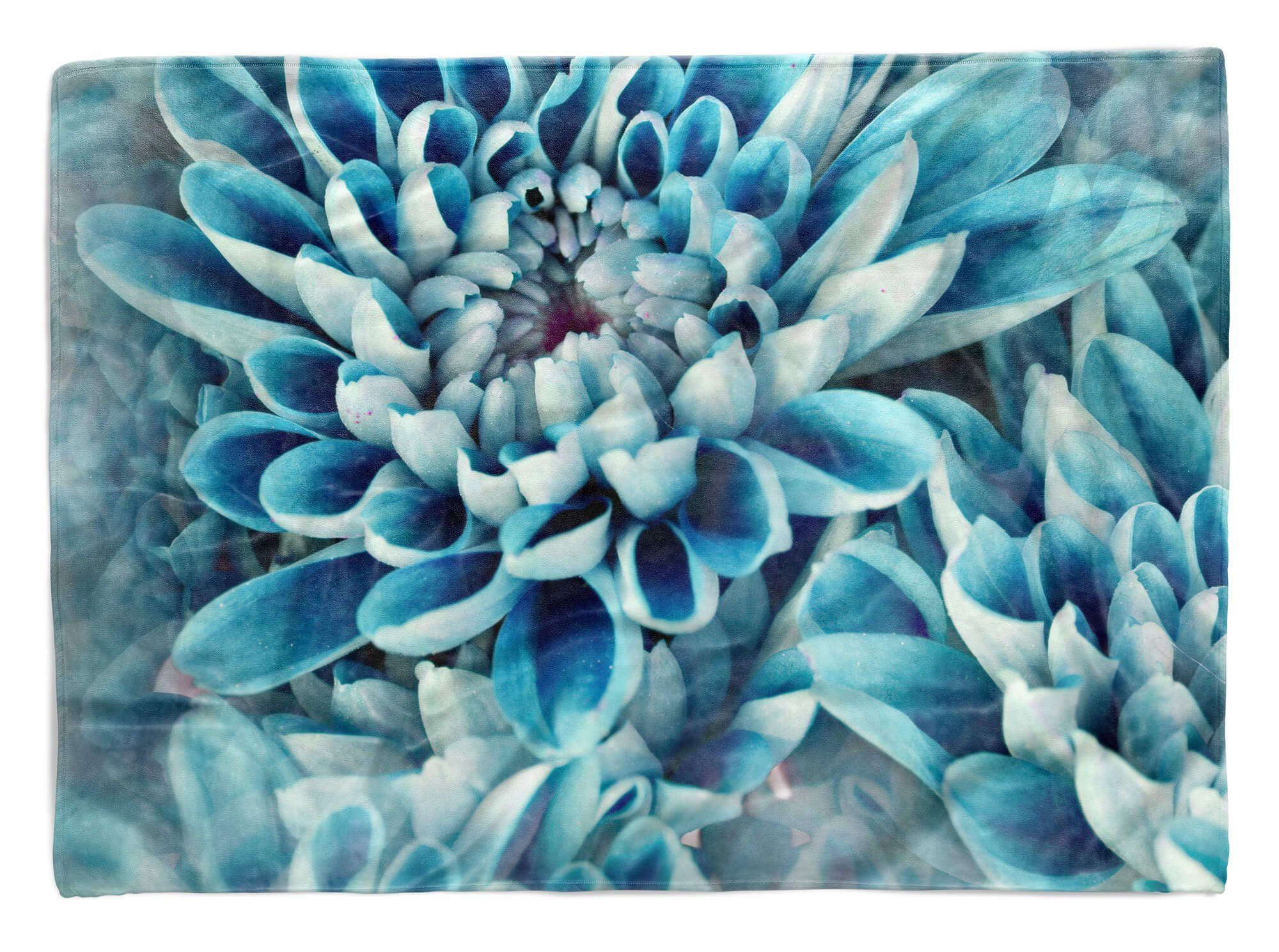 Fotomotiv Saunatuch Makrof, Handtücher Handtuch Strandhandtuch mit Sinus Kuscheldecke Blüte Art (1-St), Baumwolle-Polyester-Mix Blume Handtuch